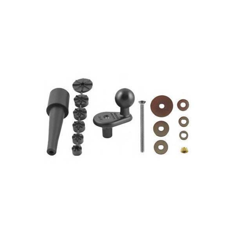 RAM Base - Motorcycle Fork Stem Base with 25mm (1") Ball