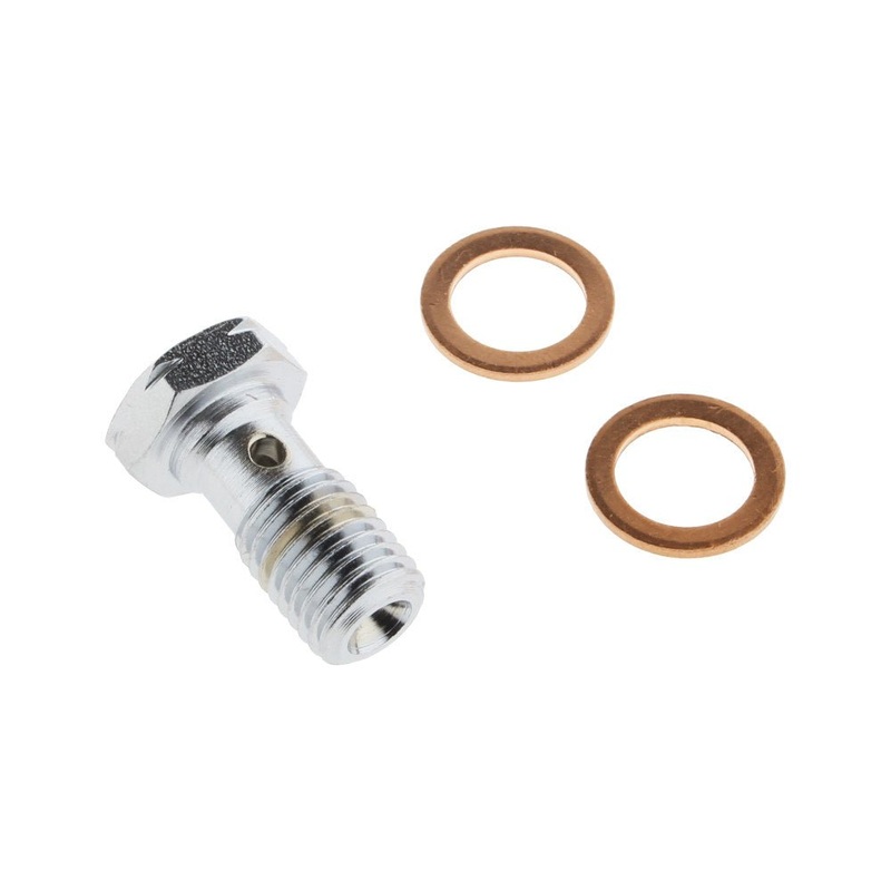 Banjo Bolt 10mm M10 x 1.25  - Chrome.