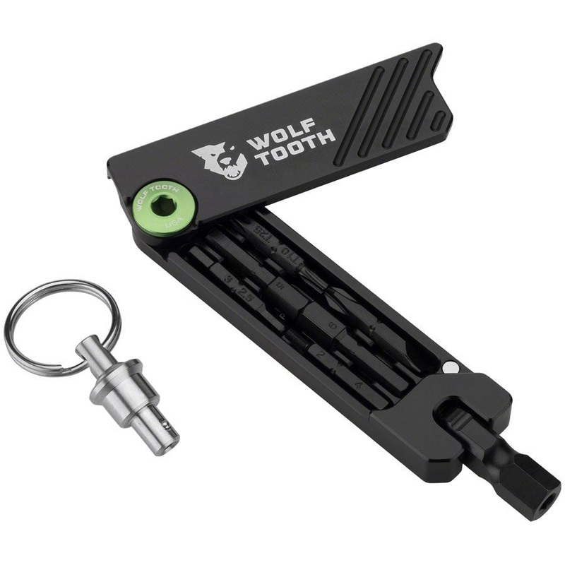 Wolf Tooth 6-Bit Hex Wrench Multi-Tool with Keyring - Green