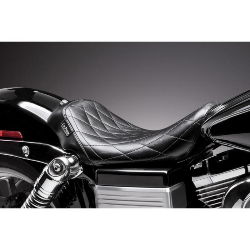Bare Bones Diamond Stitch Solo Seat Black Vinyl