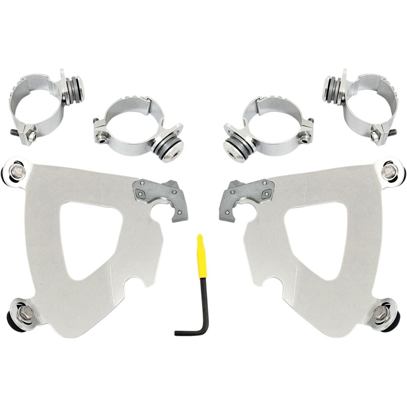 Gauntlet Fairing Trigger-Lock Mounting Hardware, Polished - Dyna & 18+ Softail