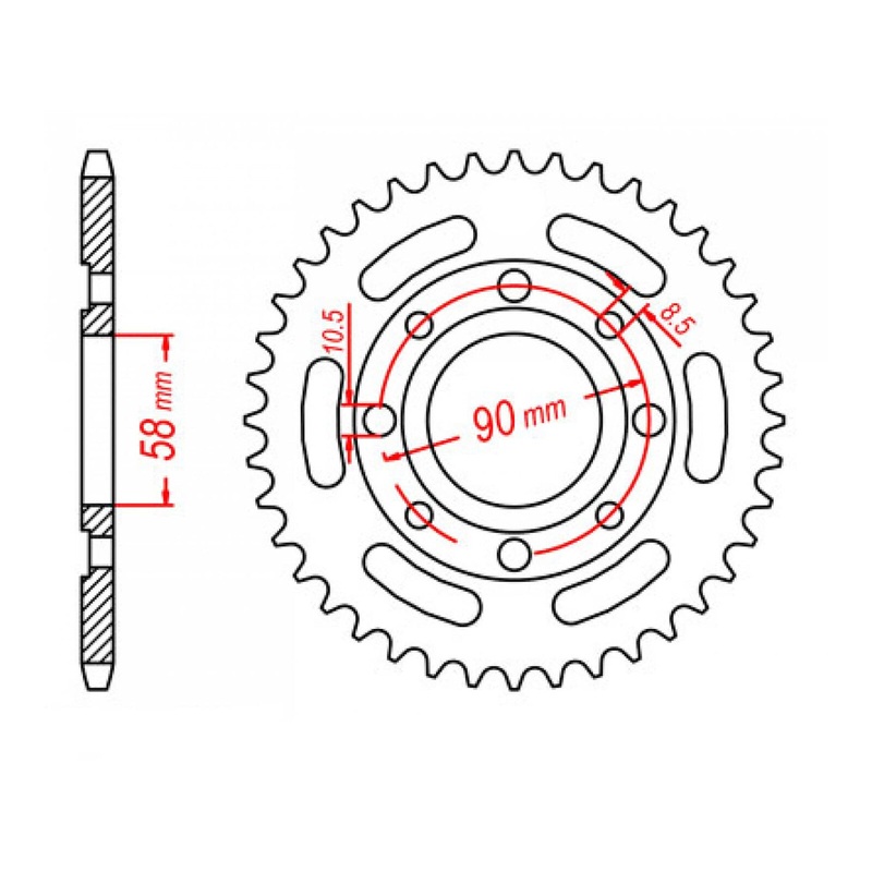 MTX 279 (2) Steel Rear Sprocket #520