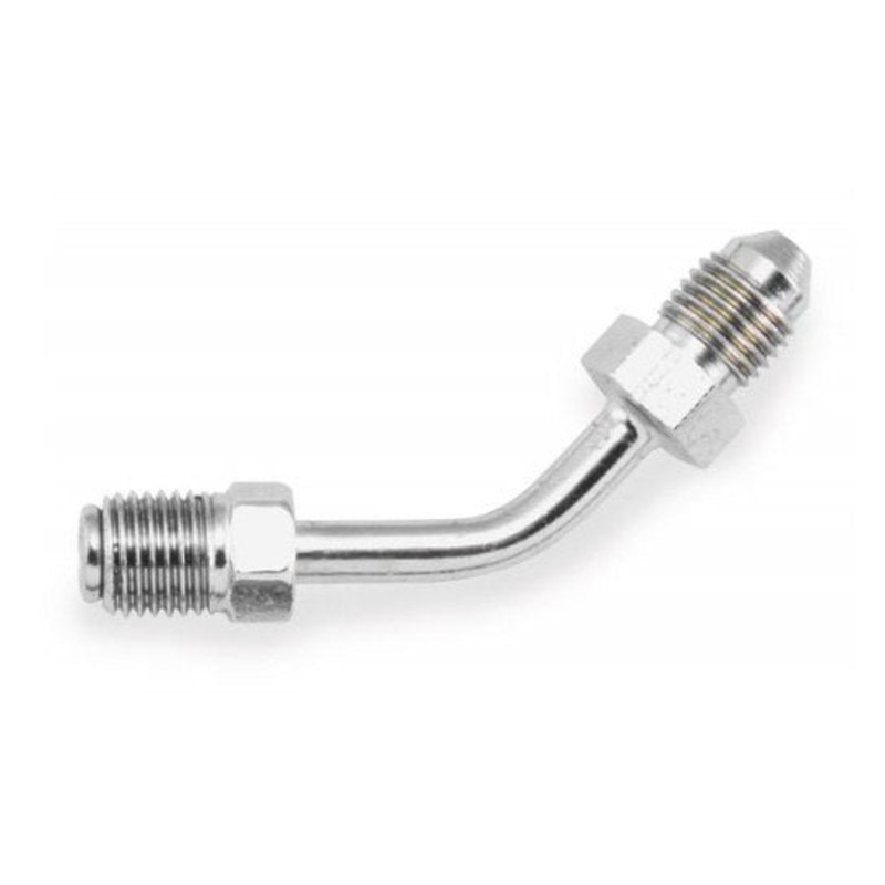 Adapter Fitting 3/8-24 Inverted Flare x 45 Degree Bend to AN3 Line