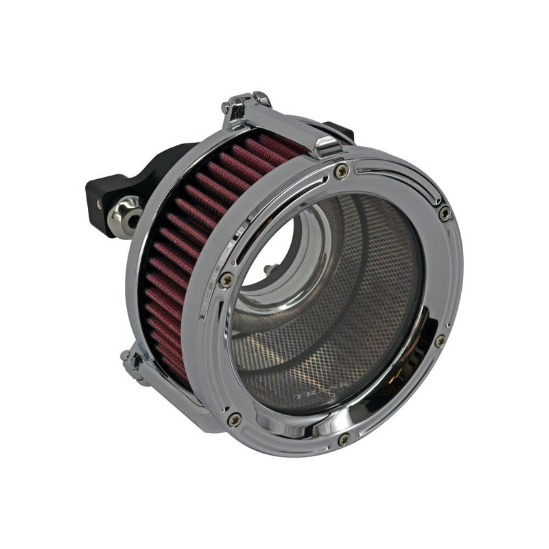 Assault Clear Air Cleaner- Chrome. Fits Touring 2017up & Softail 2018up.