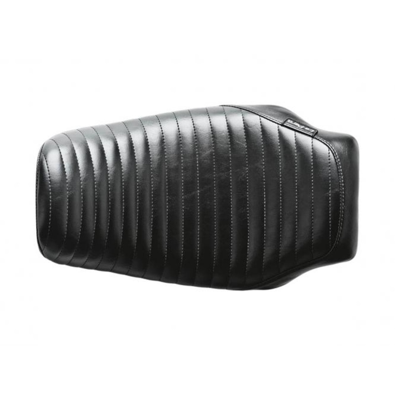 Bare Bones Pleated Stitch Solo Seat Black Vinyl