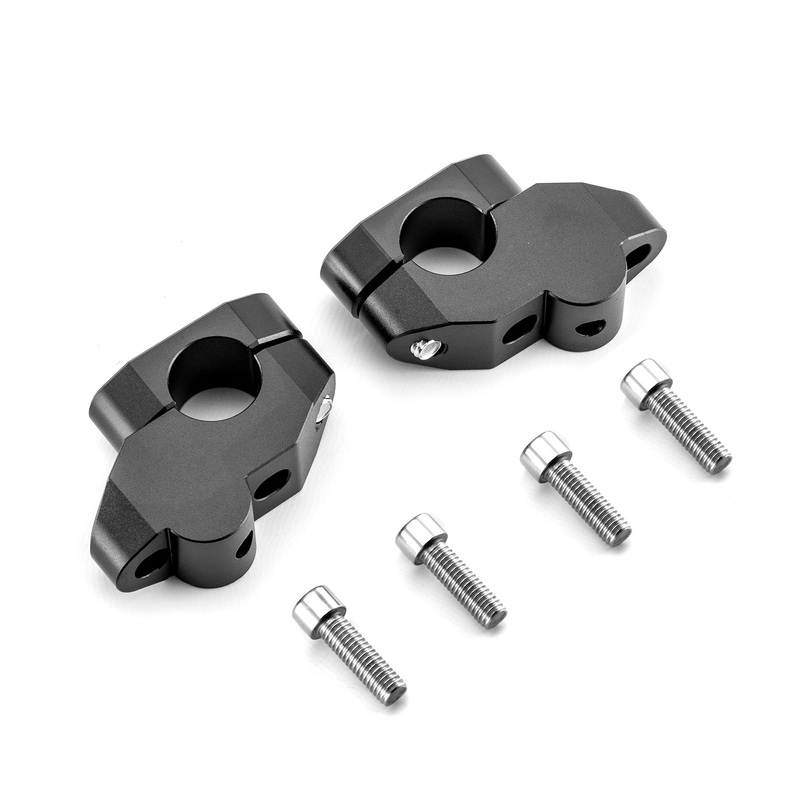 Billet 6061 T-6 Aluminum Gloss Black Handlebar Riser Universal Fit for 7/8" 22mm Handlebars