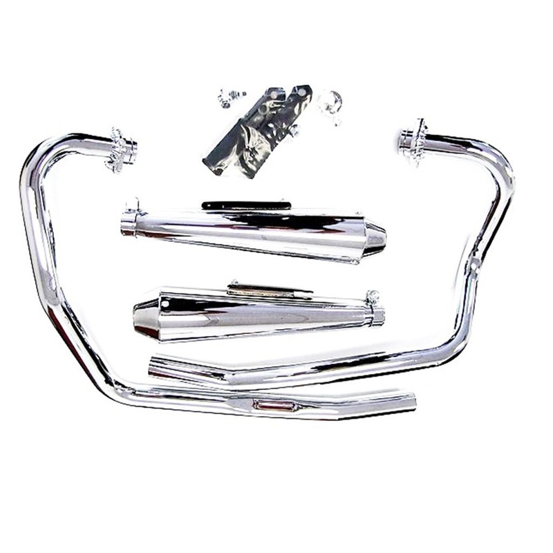 XS650 Ascot Exhaust System - 1974-1979 Standards