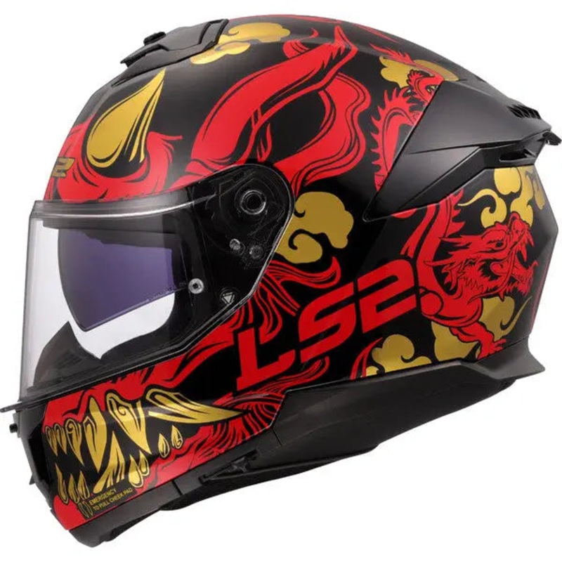 LS2 FF808 Stream 2 ECE 22.06 Drako Black / Red
