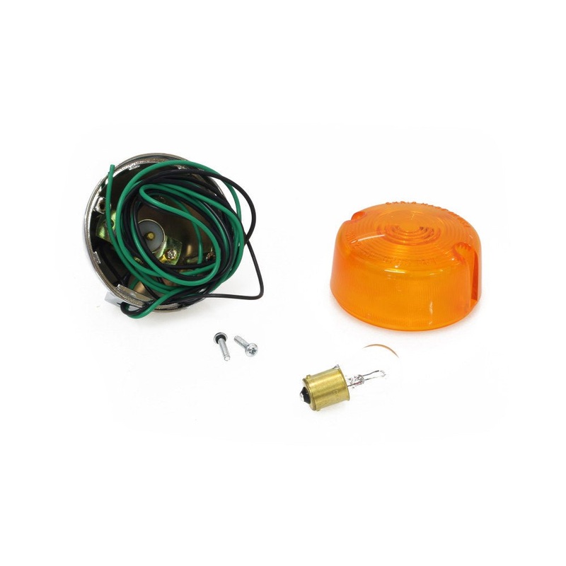 Turn Signal with Threaded Body & No Wiring Hole. Fits FX Softail, XL & Dyna 1986-2001.
