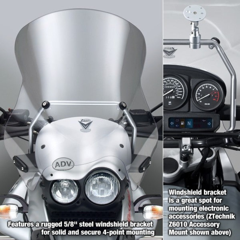 BMW R1150GS Windscreen V-stream Windshield ZTechnik Z2422 Clear Tall Touring Screen