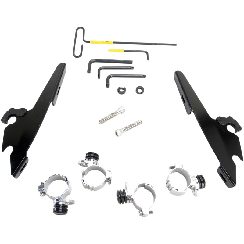 Batwing Fairing Trigger-Lock Mounting Hardware, Black - 10-15 Sportster Forty-Eight