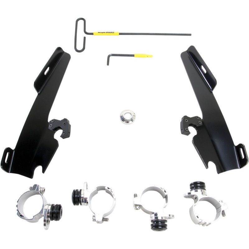 Batwing Fairing Trigger-Lock Mounting Hardware, Black - 86-22 Sportster