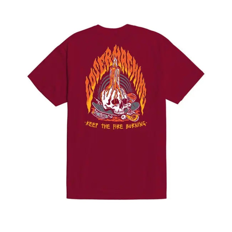 Loser Machine On Fire T-Shirt Burgundy