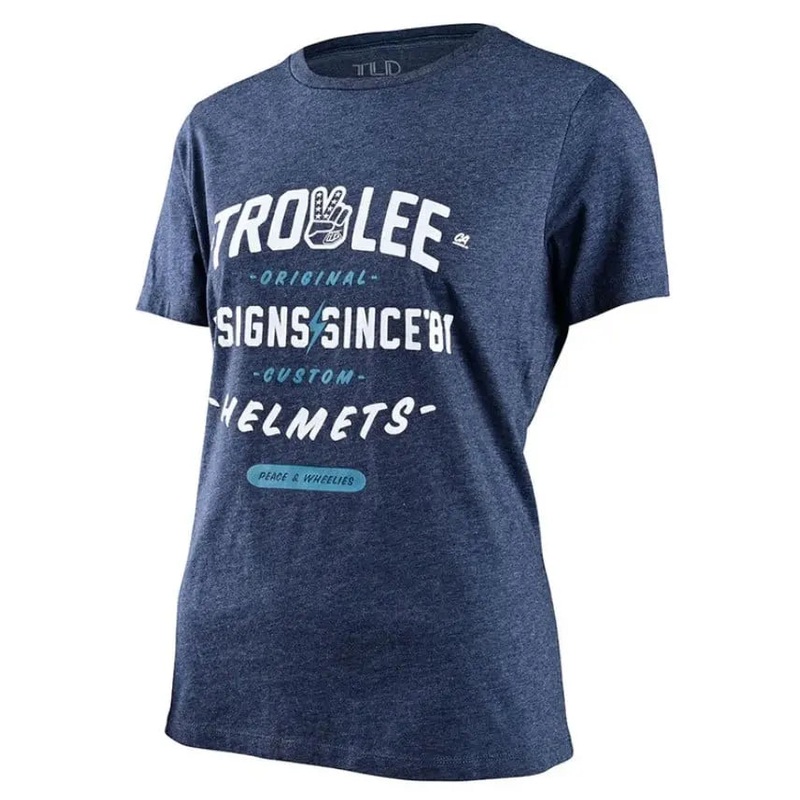 Troy Lee Designs Roll Out Ladies Short Sleeves T-Shirt Navy Heather