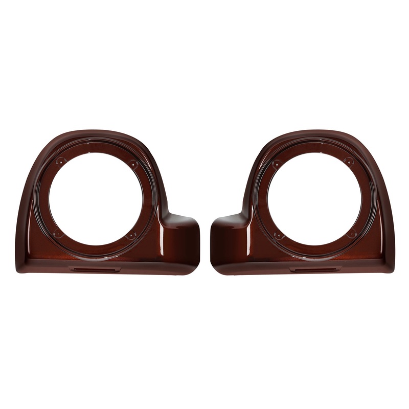HR3 Auburn Sunglo & Black Hole With Rich Bourbon Lower Fairing Speaker Pods For Harley Touring Models 2014-2024