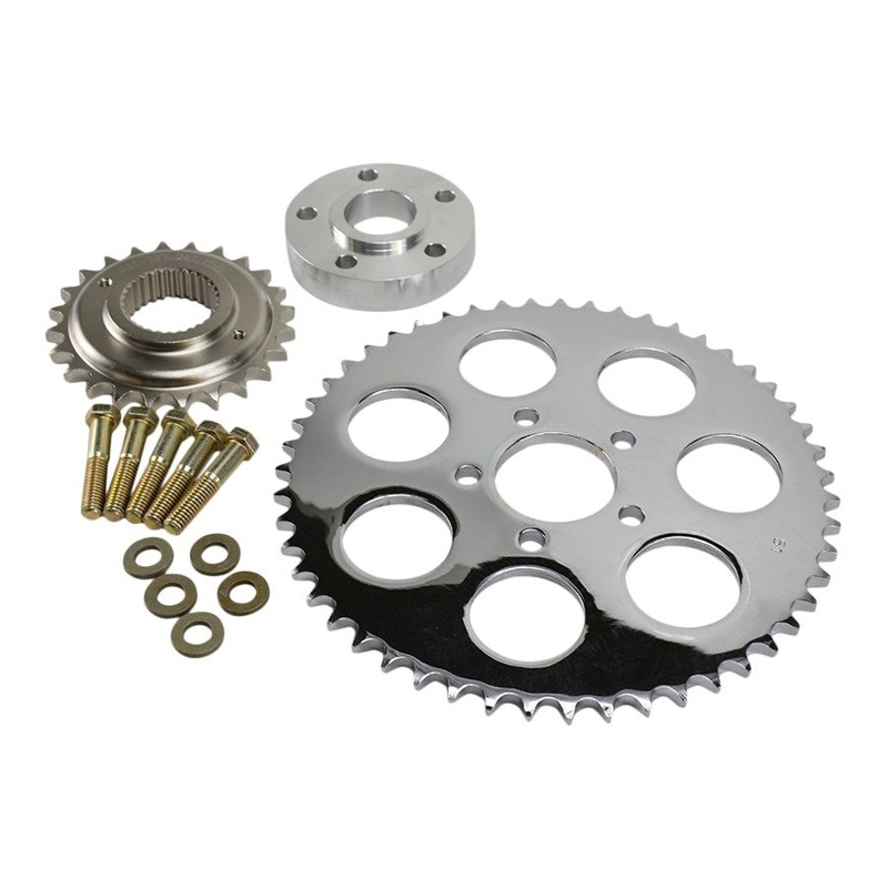 TC Bros. Belt-to-Chain Conversion Kit for 2006-2017 Harley-Davidson Dyna - Chrome