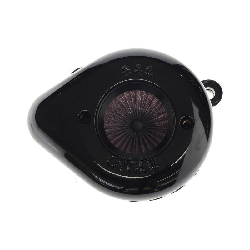Air Stinger Stealth Air Cleaner - Black Teardrop. Milwaukee-Eight 2017up.