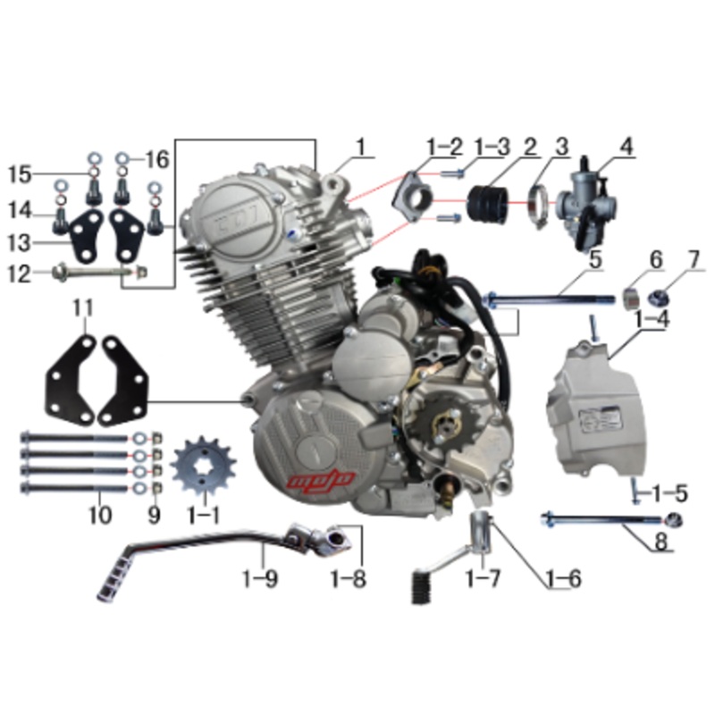 Connector of Carburetor - 230DH Gas Dirt Bike