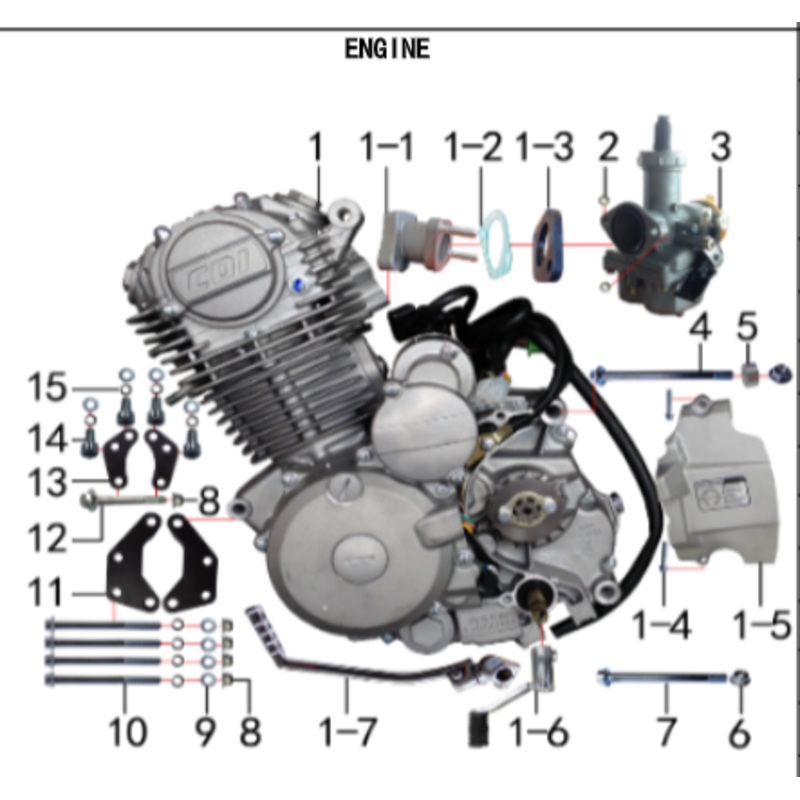 Engine - 150DH Gas Dirt Bike