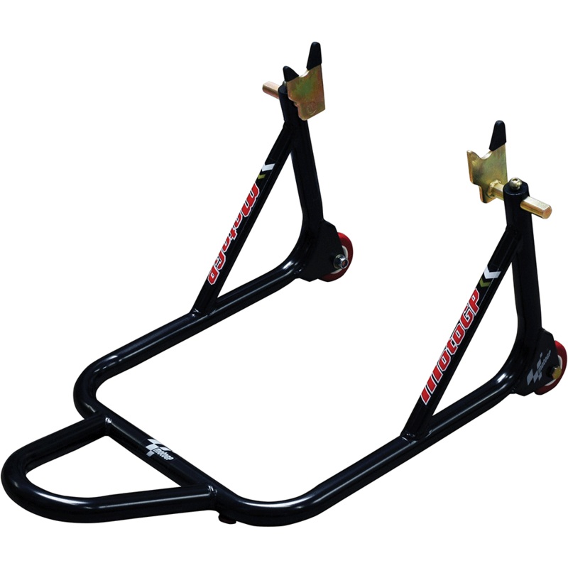 MotoGP 1 Piece Bobbin Spool Fitment Rear Track Paddock Stand Black