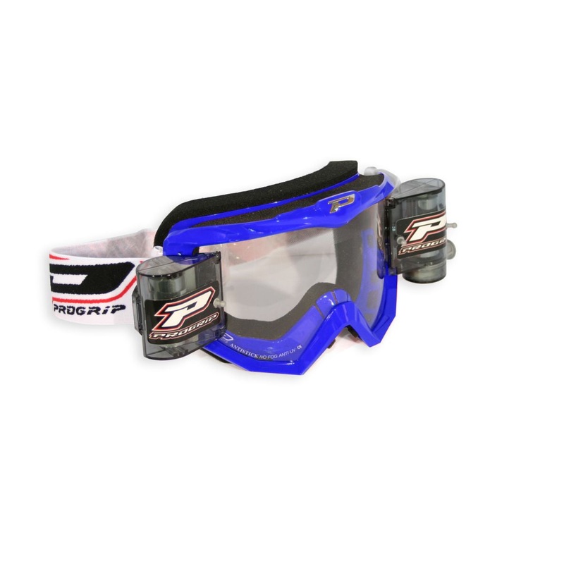 Pro Grip Goggles MX / Enduro With Roll Off Blue 3208 Lens Clear