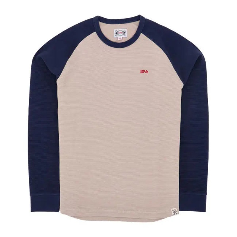 13 And A Half Magazine Waffle Jersey Sand / Navy