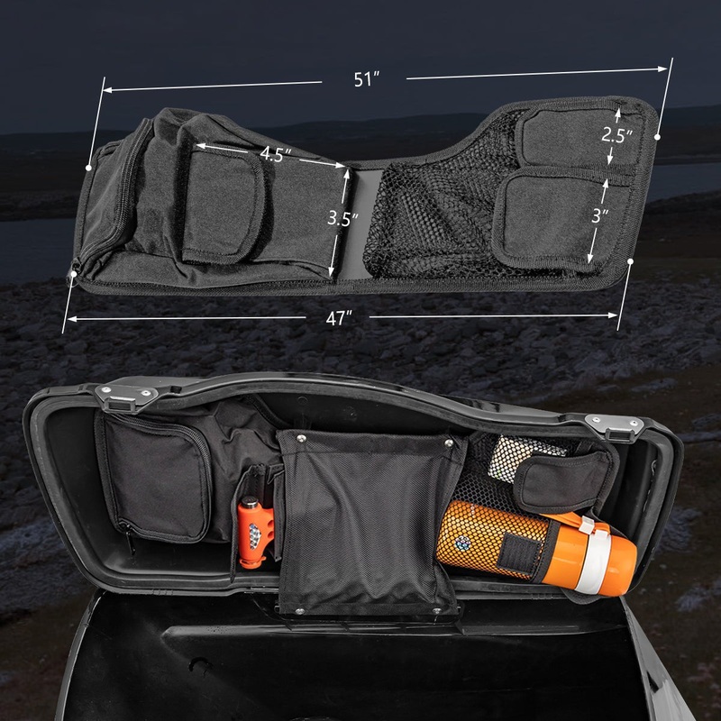 93-13 Harley Touring Road King Saddlebag Lid Organizer Pouch Maximize Space