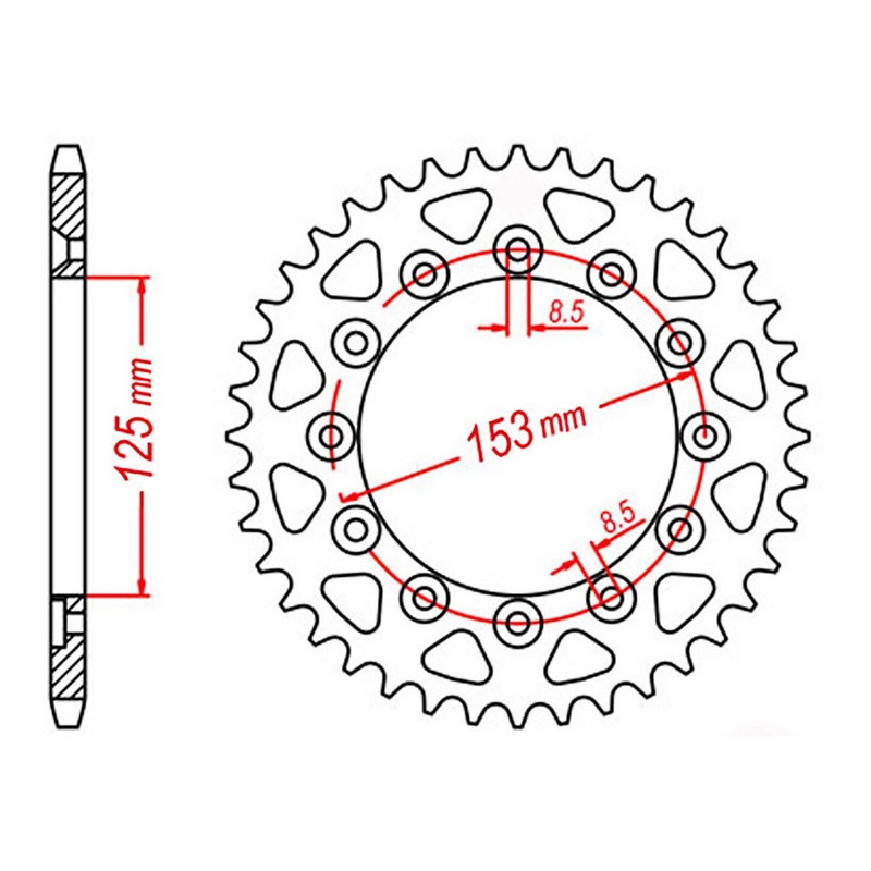 MTX 210 (2) Steel Rear Sprocket #520