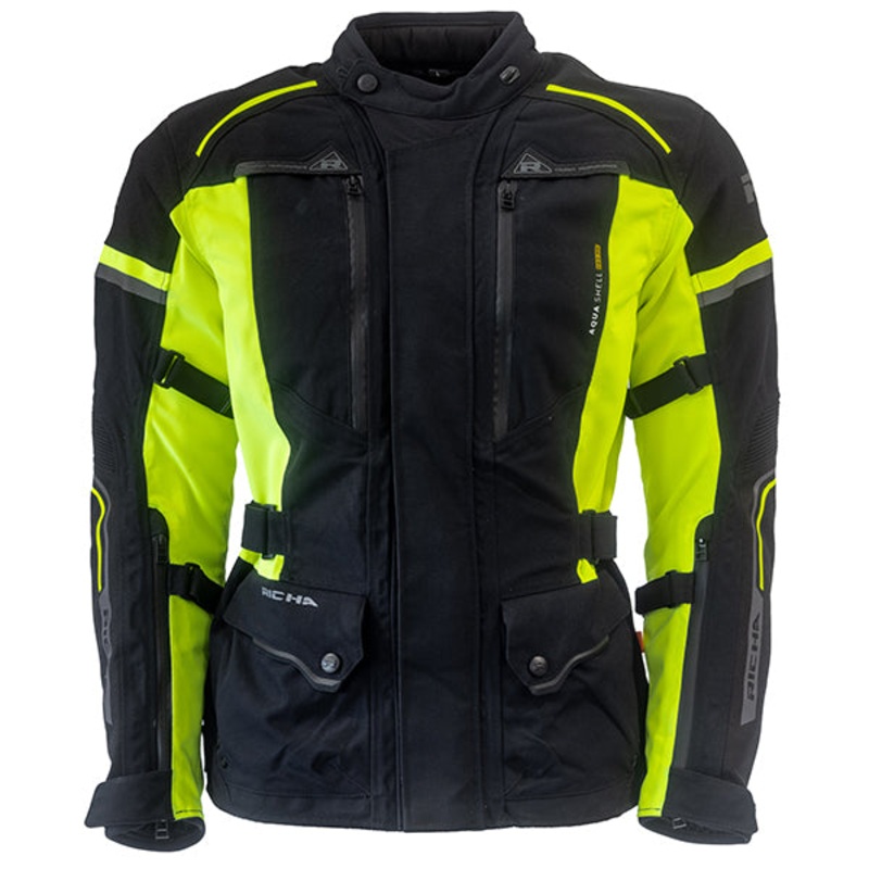 Richa Infinity Prime Laminated Textile Jacket Black / Fluo Yellow