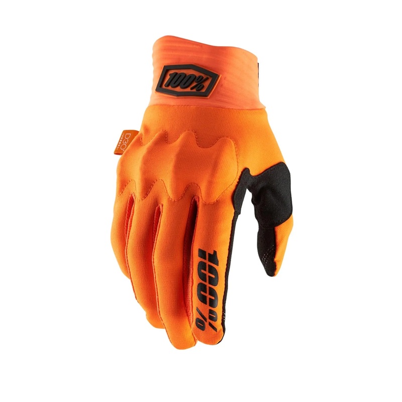 100% Cognito D30 Gloves Fluo Orange / Black
