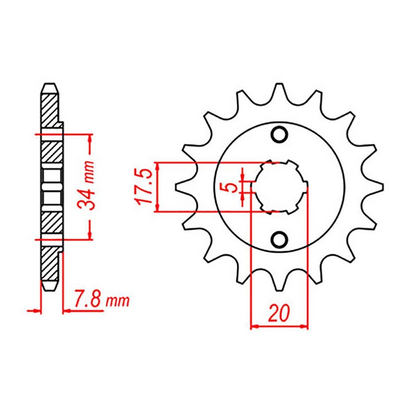 MTX 327 Steel Front Sprocket #520