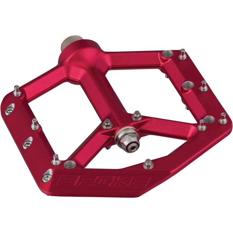 Spank Spike Platform Pedals - Aluminum - Red