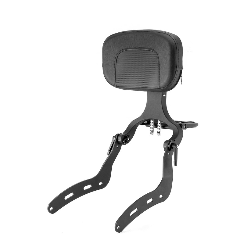 2022-2024 Indian Chief Matte Black Multi-Purpose Adjustable Foldable Backrest Sissy Bar