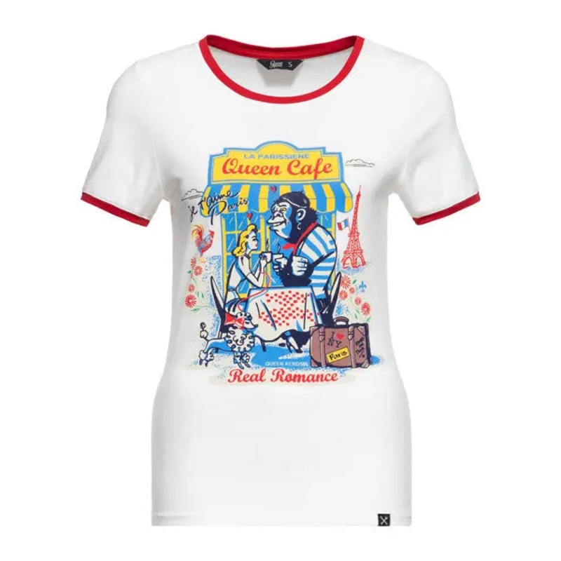 King Kerosin Queen Kerosin Queen Cafe Ladies T-Shirt Off-White
