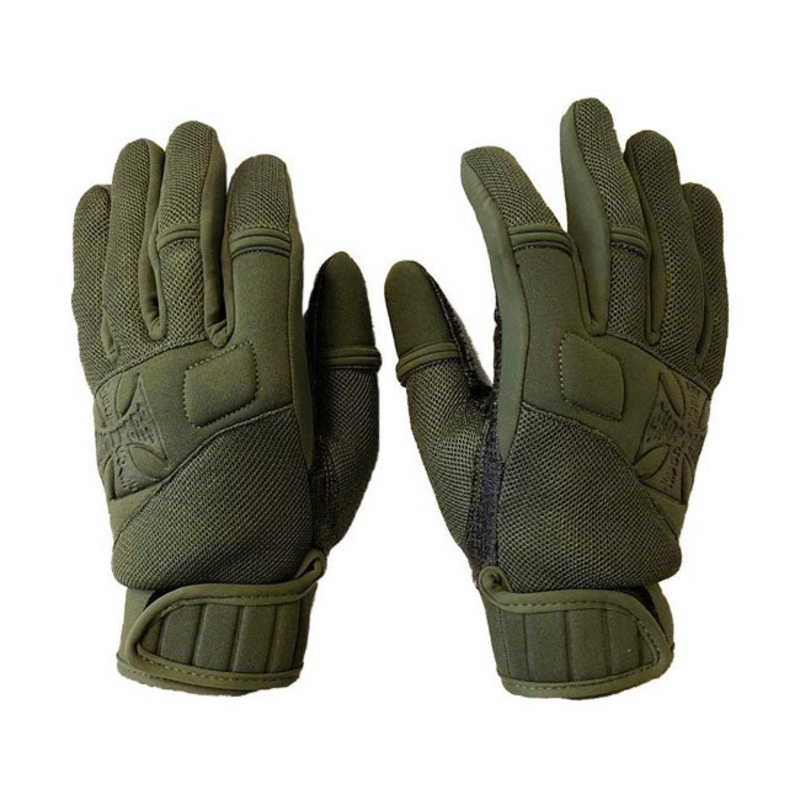 West Coast Choppers Statement Neoprene Gloves Olive Green