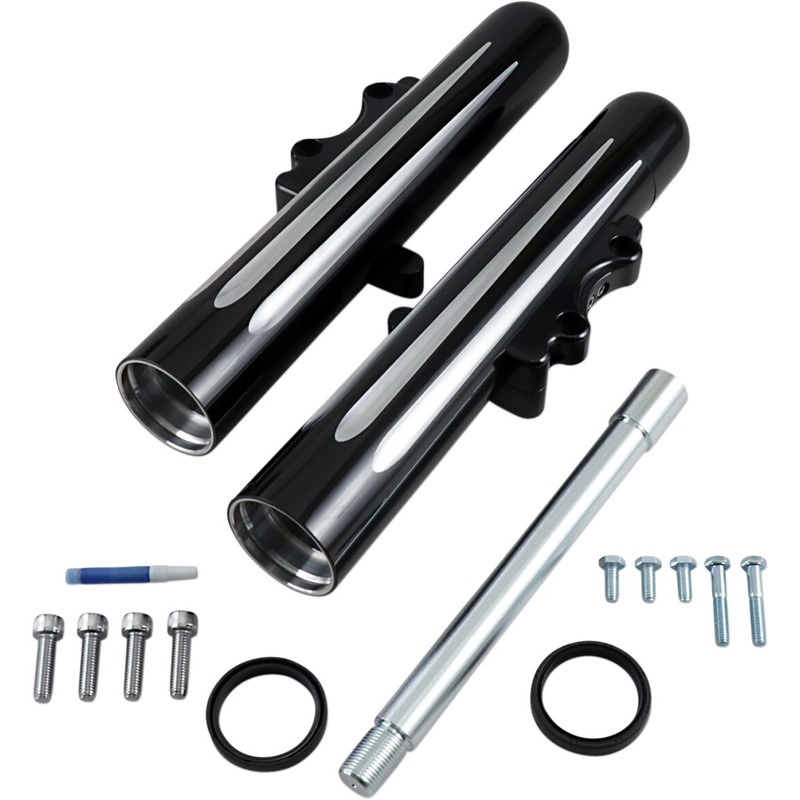 Deep Cut "Hot Leg" Fork Legs, Black - 14+ Touring / Dual Disc