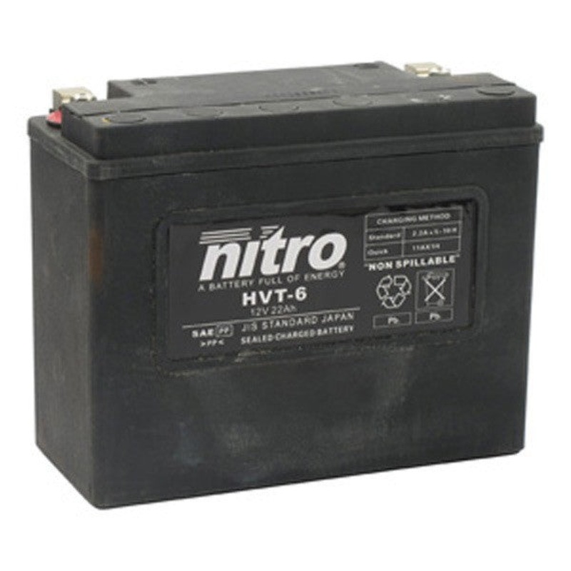 Nitro Motorcycle battery  sealed HVT06 (Y50N18LA3) Harley 66010-82 (2)