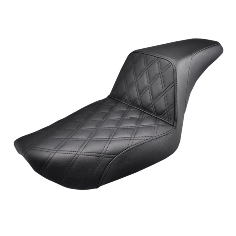 Saddlemen Step-Up Seat for 06-17 Dyna Models - Black Front Diamond Stitch