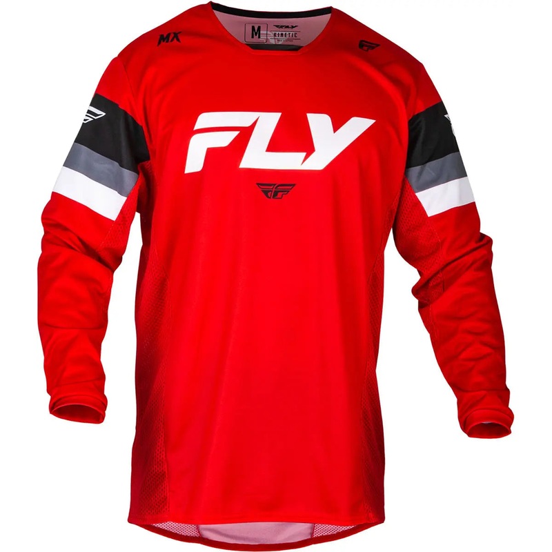 Fly Racing Kinetic Prix MX Jersey Red / Grey / White