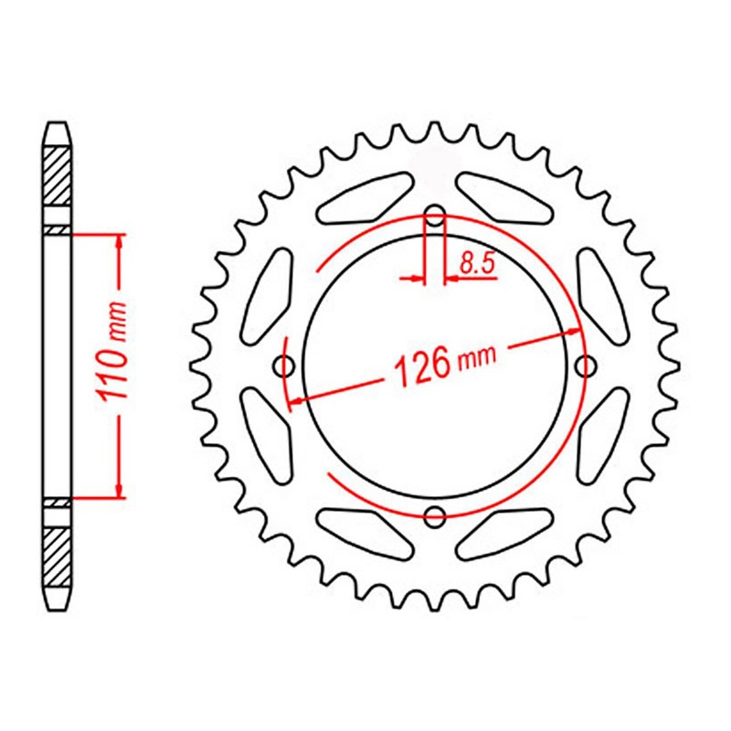 MTX 1465 Steel Rear Sprocket #420 (11-455)