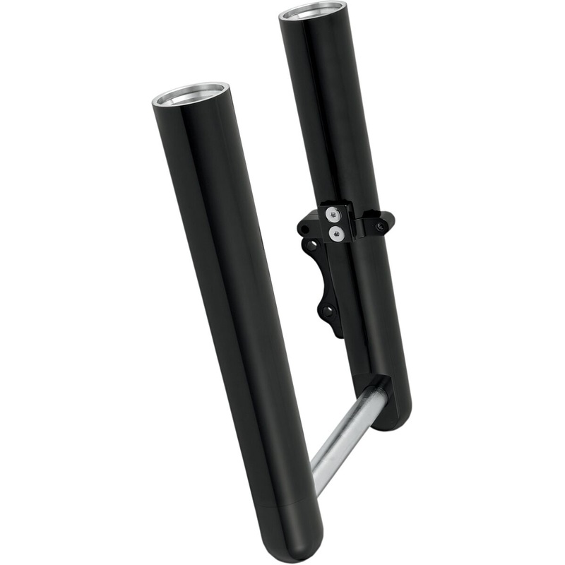 Smooth "Hot Leg" Fork Legs, Black - 14+ Touring / Dual Disc