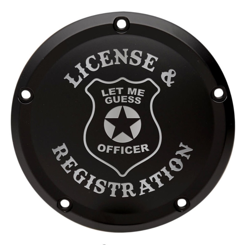 Harley Derby Cover "License and Registration"