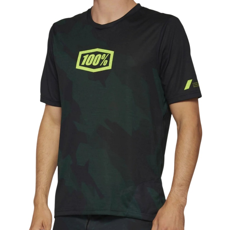 100% Airmatic Short Sleeves Limited Edition Cycle Jersey Black Camo