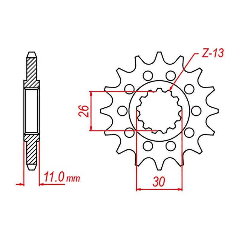 MTX 1591 Steel Front Sprocket #525