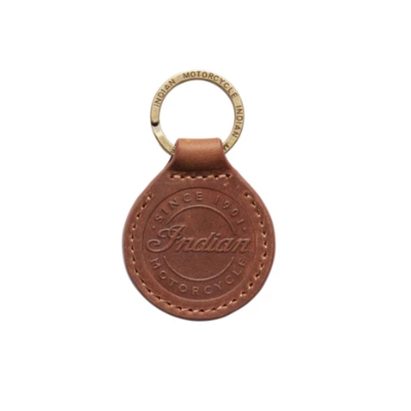 Circle Leather Key Ring