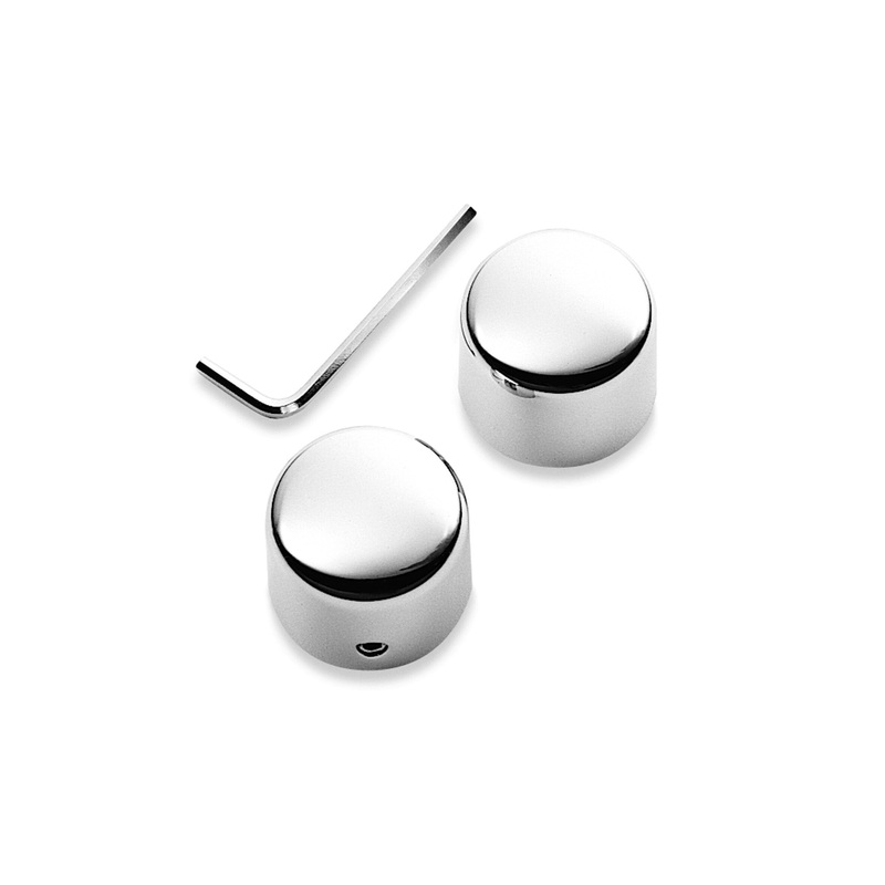 Harley Davidson 43899-86A Front Axle Nut Covers CHROME FRONT AXLE NUT COVERS