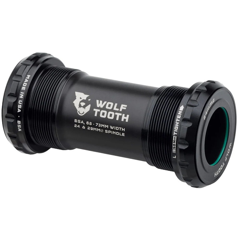 Wolf Tooth Bottom Bracket - BSA 68/73mm - 24mm Spindle - Black