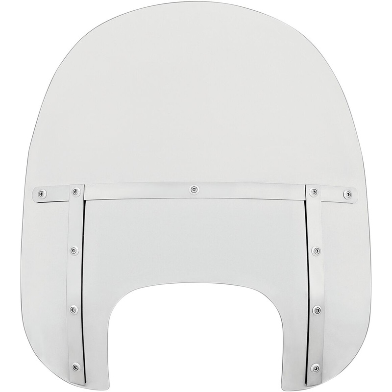 17" Windshield Memphis Fats, Clear & Polished Mount Kit - 18+ Softail