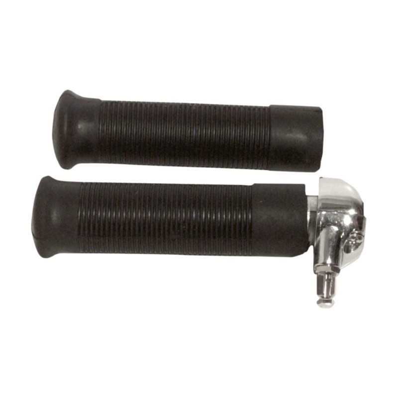 7/8" Universal Throttle With Grips - Single Cable - Chrome