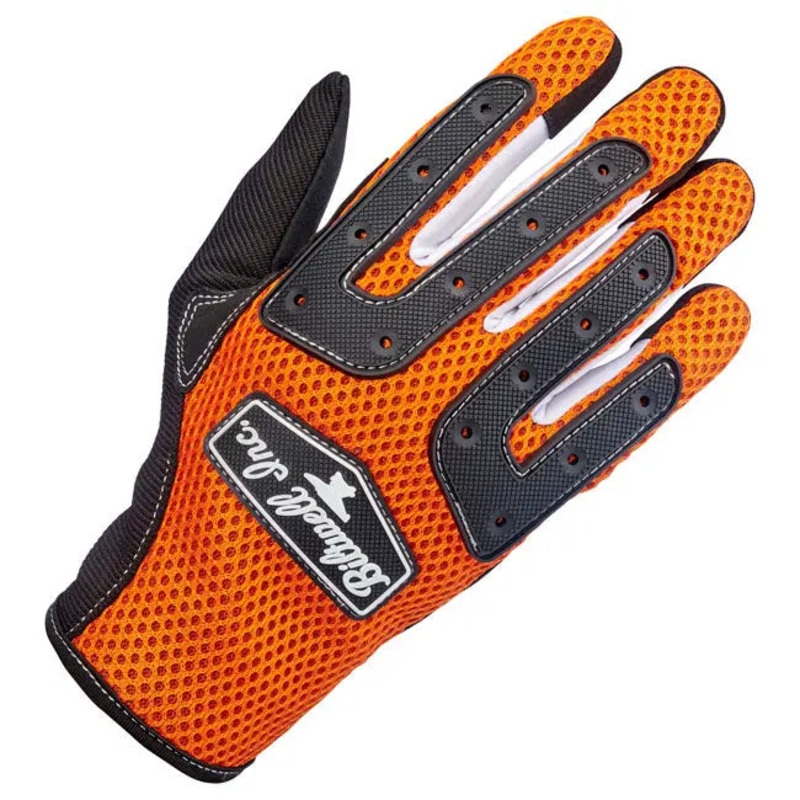 Biltwell Anza Textile Gloves Orange / Black